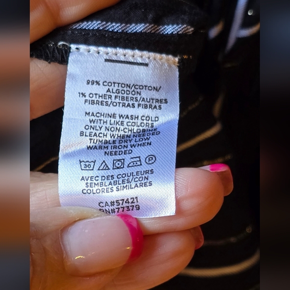 Ann Taylor Metallic Stripe Tie Neck Blouse, Size L, EUC - Picture 5 of 8